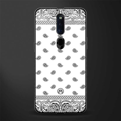 paisley white glass case for oppo f11 pro image