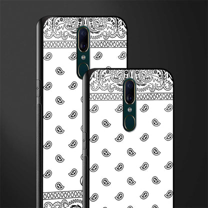 paisley white glass case for oppo a9 image-2