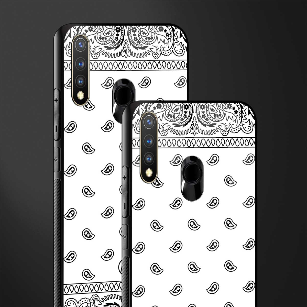 paisley white glass case for vivo y19 image-2