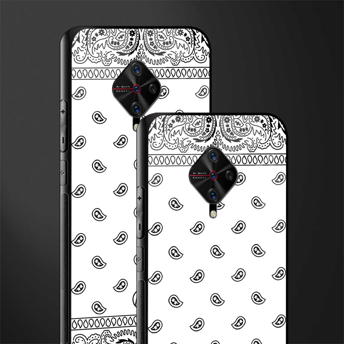 paisley white glass case for vivo s1 pro image-2