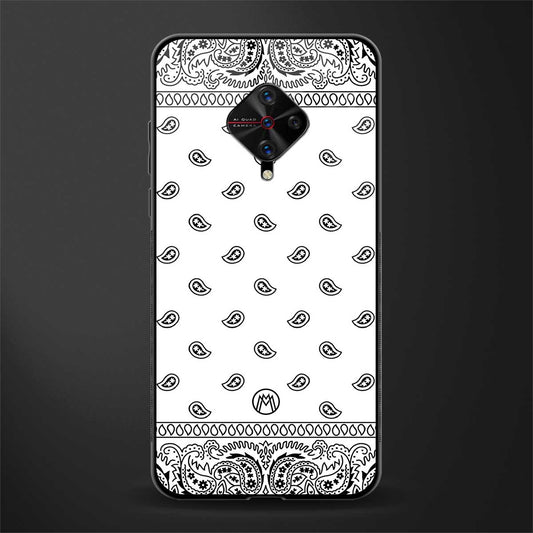 paisley white glass case for vivo s1 pro image