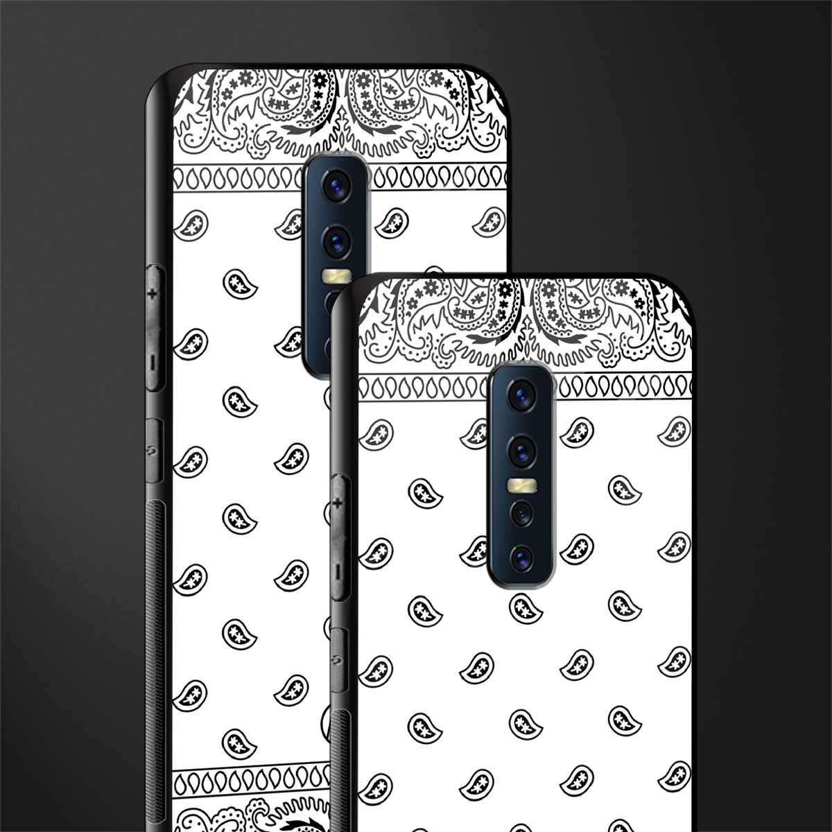 paisley white glass case for vivo v17 pro image-2