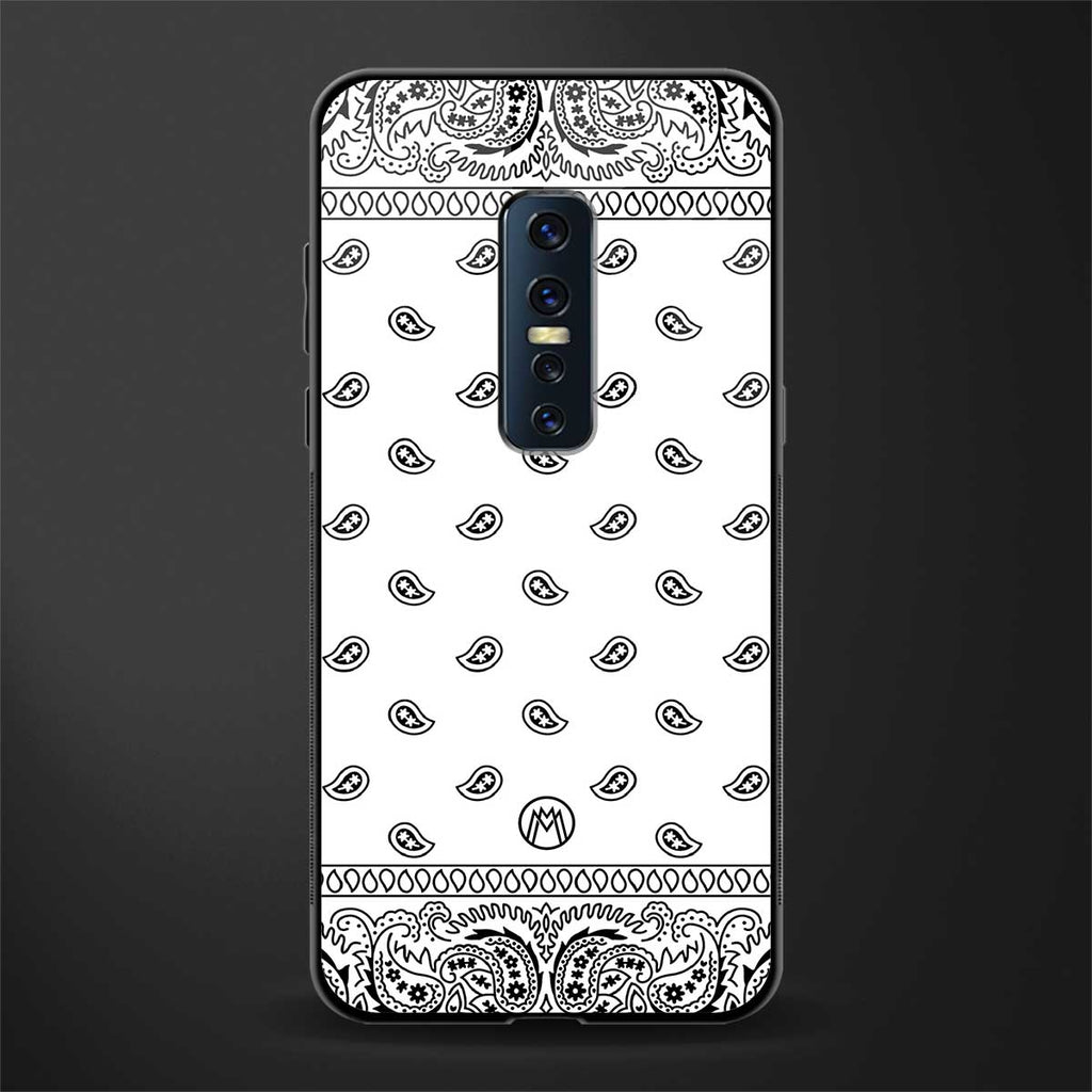 paisley white glass case for vivo v17 pro image