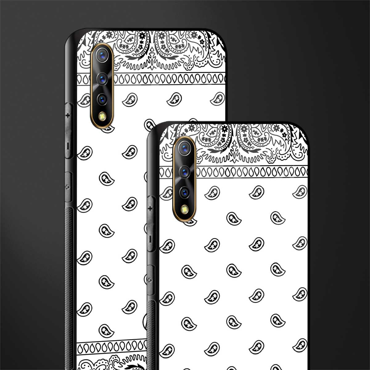 paisley white glass case for vivo s1 image-2