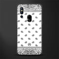 paisley white glass case for vivo v15 image