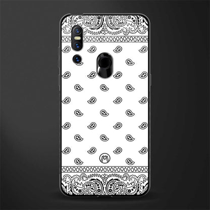 paisley white glass case for vivo v15 image