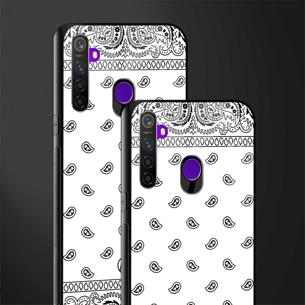 paisley white glass case for realme 5s image-2