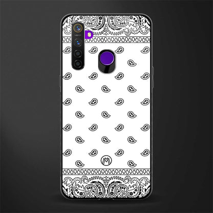 paisley white glass case for realme 5s image