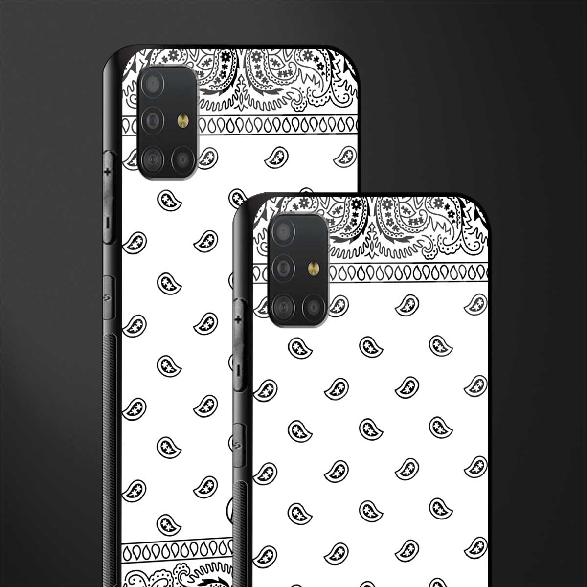 paisley white glass case for samsung galaxy a51 image-2