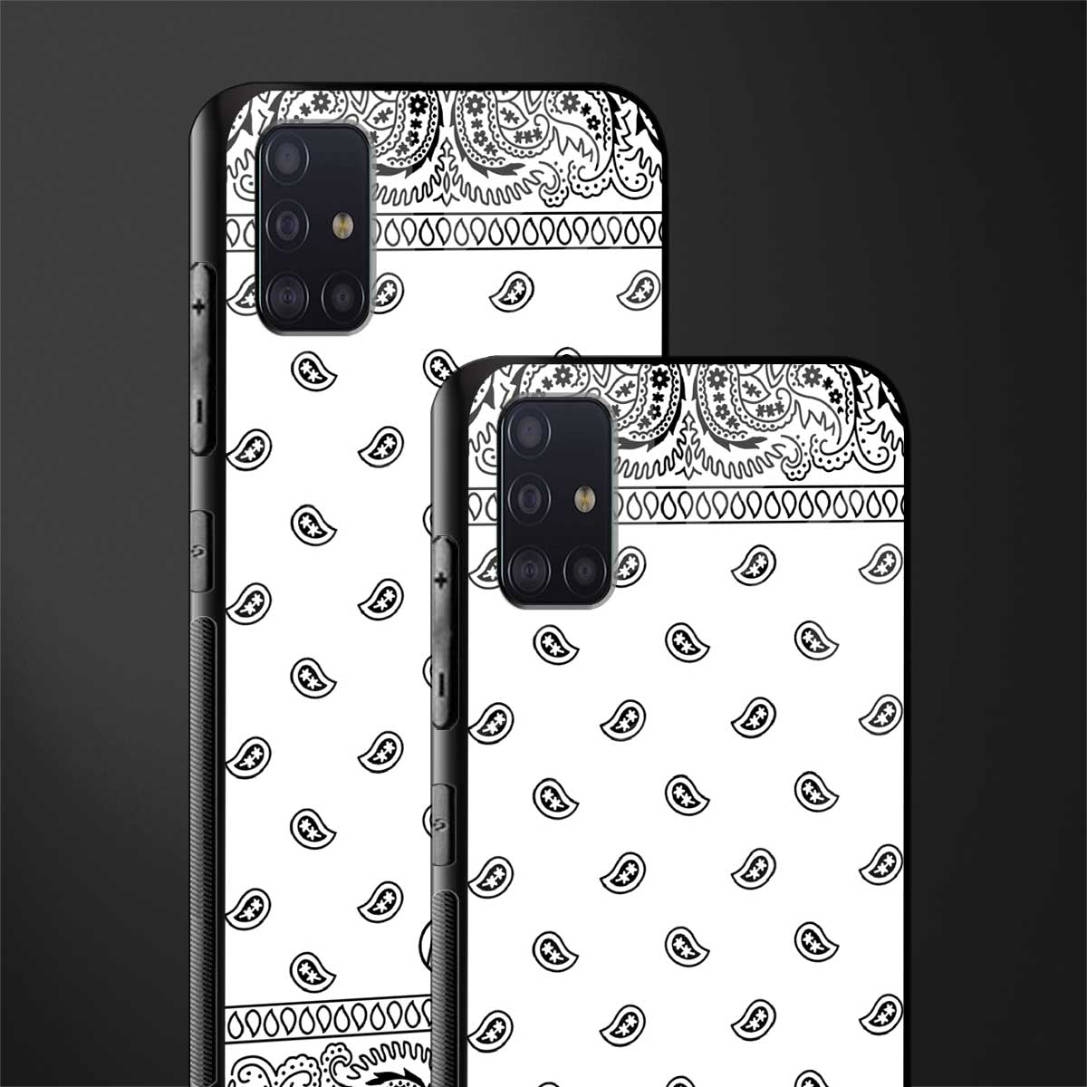 paisley white glass case for samsung galaxy a71 image-2