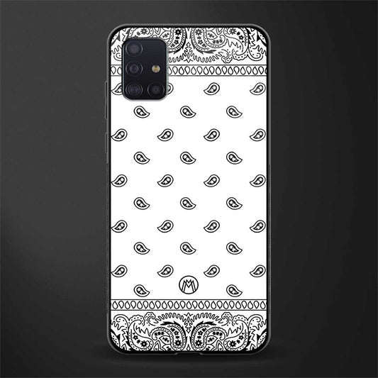 paisley white glass case for samsung galaxy a71 image