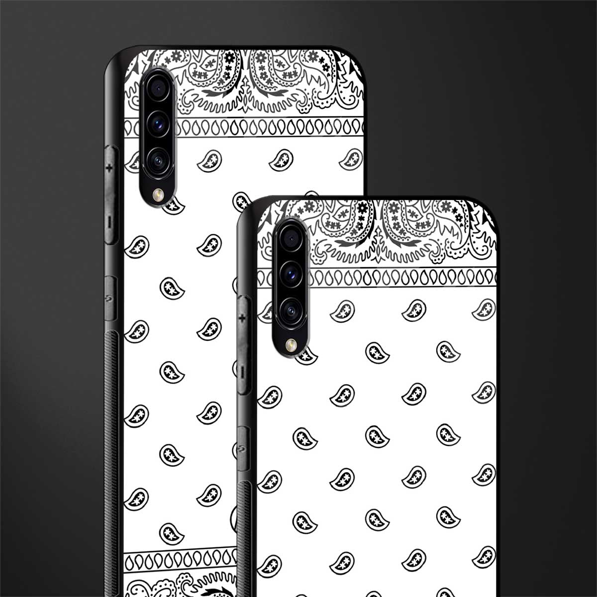 paisley white glass case for samsung galaxy a50 image-2