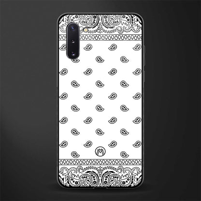 paisley white glass case for samsung galaxy note 10 image