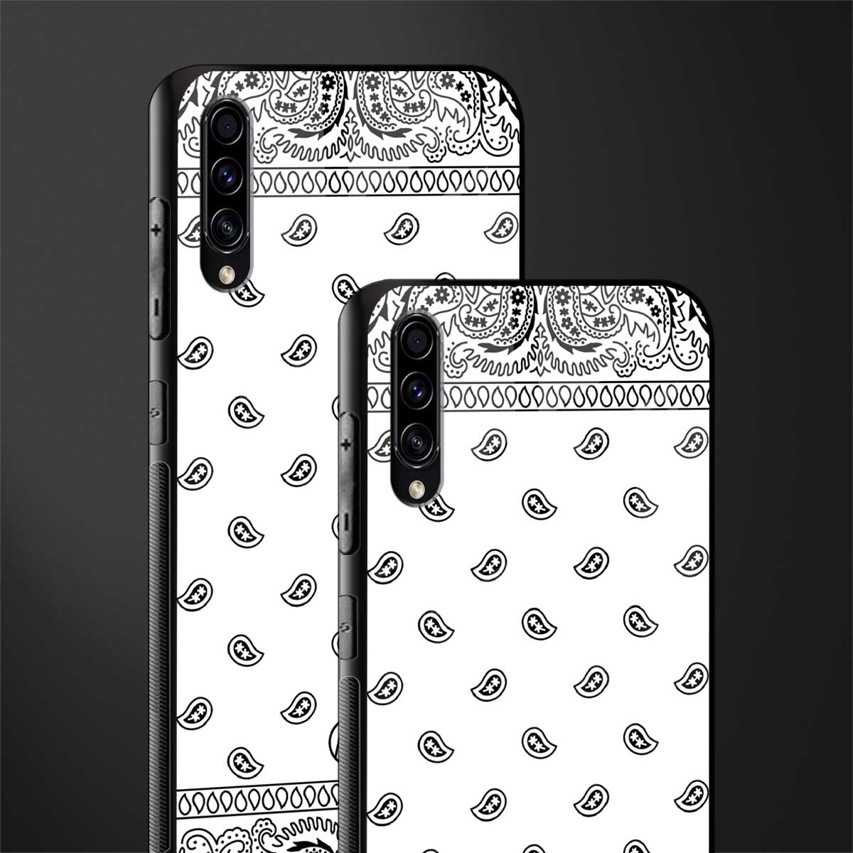 paisley white glass case for samsung galaxy a70 image-2