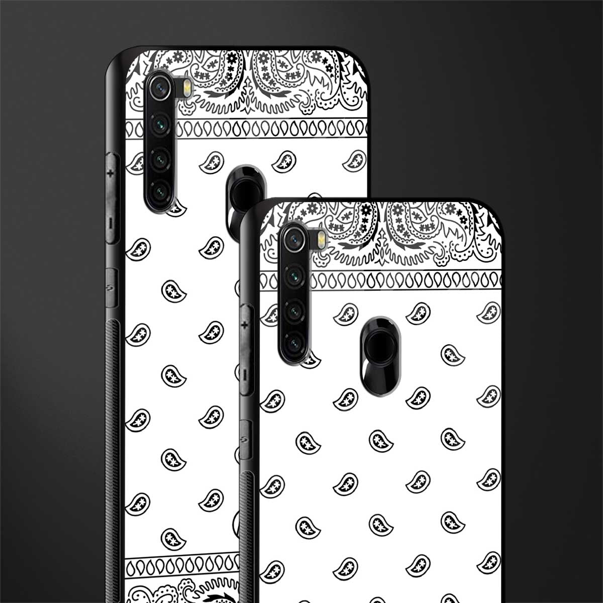 paisley white glass case for redmi note 8 image-2