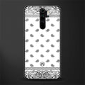 paisley white glass case for redmi note 8 pro image