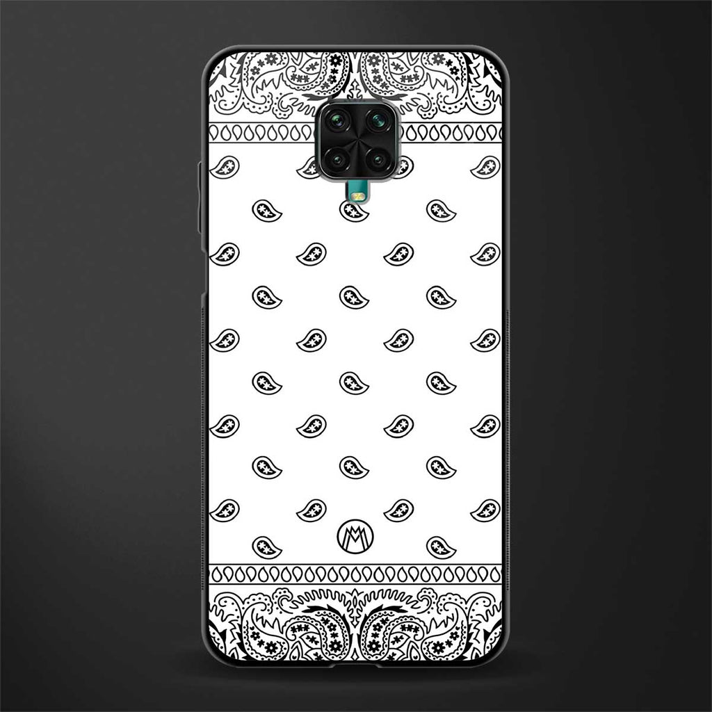 paisley white glass case for redmi note 9 pro image