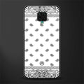 paisley white glass case for redmi note 9 pro image