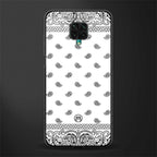 paisley white glass case for redmi note 9 pro image