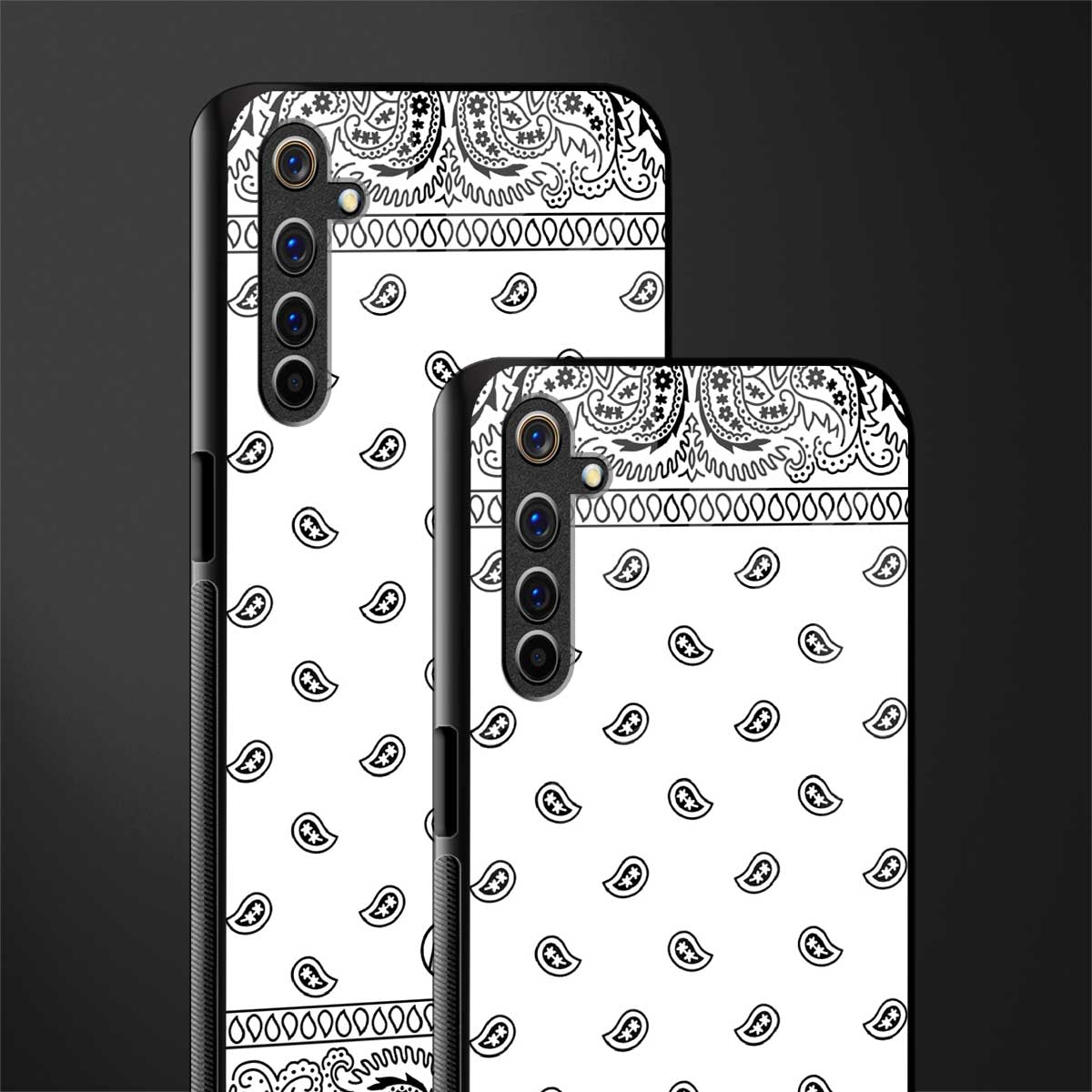 paisley white glass case for realme 6i image-2