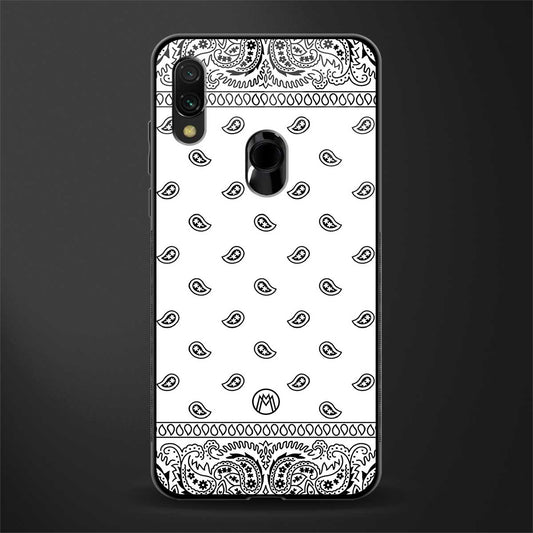 paisley white glass case for redmi note 7 image