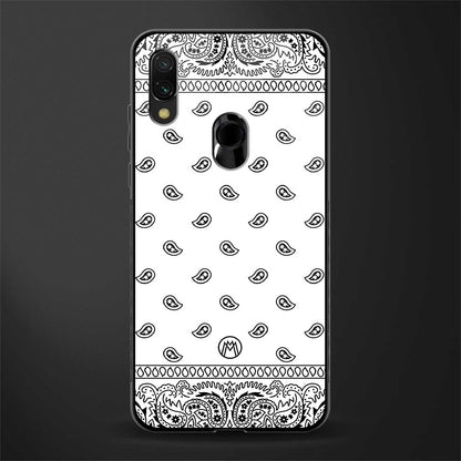 paisley white glass case for redmi note 7 pro image