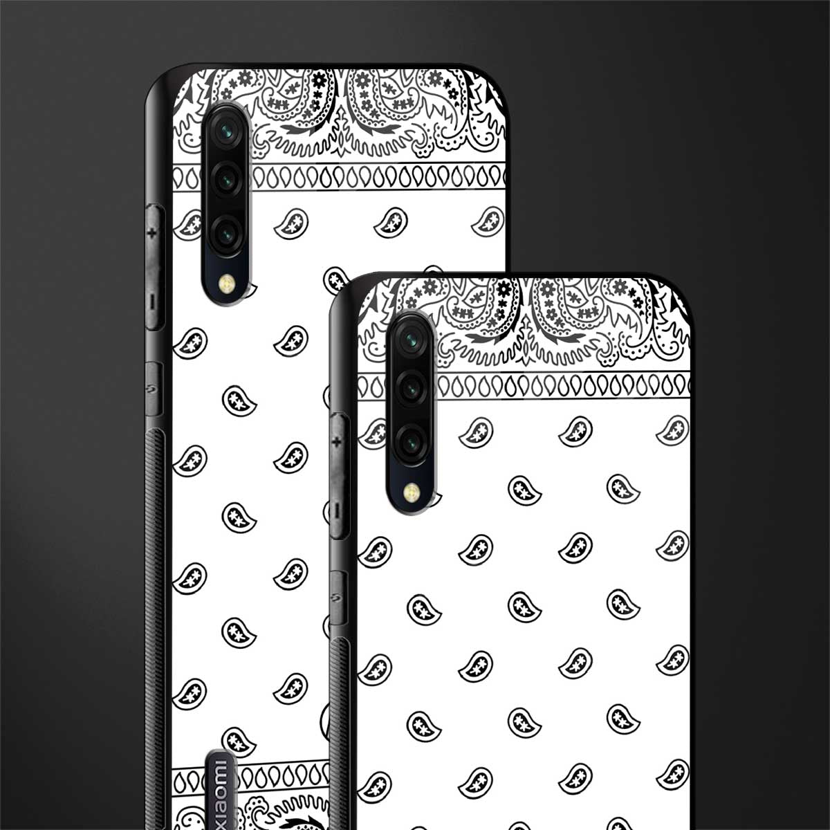 paisley white glass case for mi a3 redmi a3 image-2