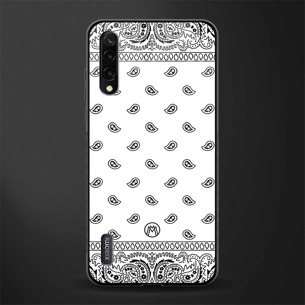 paisley white glass case for mi a3 redmi a3 image