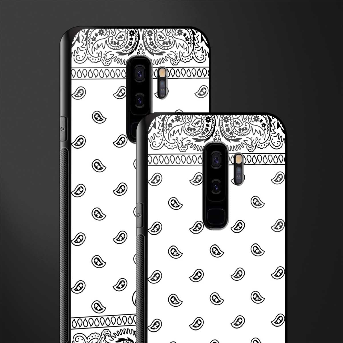 paisley white glass case for samsung galaxy s9 plus image-2