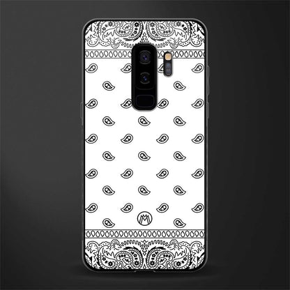 paisley white glass case for samsung galaxy s9 plus image