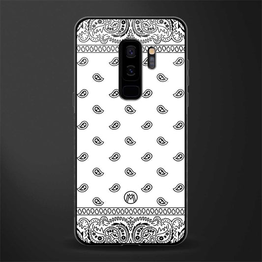 paisley white glass case for samsung galaxy s9 plus image