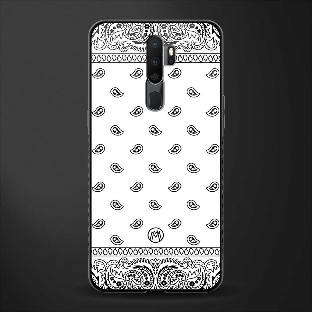 paisley white glass case for oppo a5 2020 image