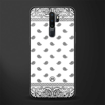 paisley white glass case for oppo a5 2020 image