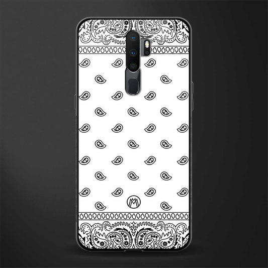 paisley white glass case for oppo a5 2020 image