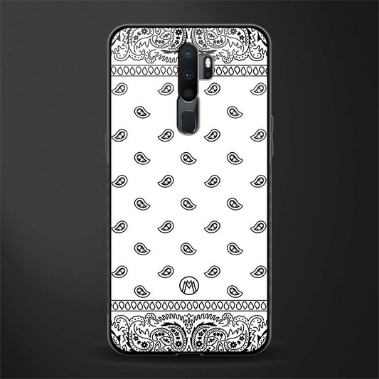 paisley white glass case for oppo a9 2020 image