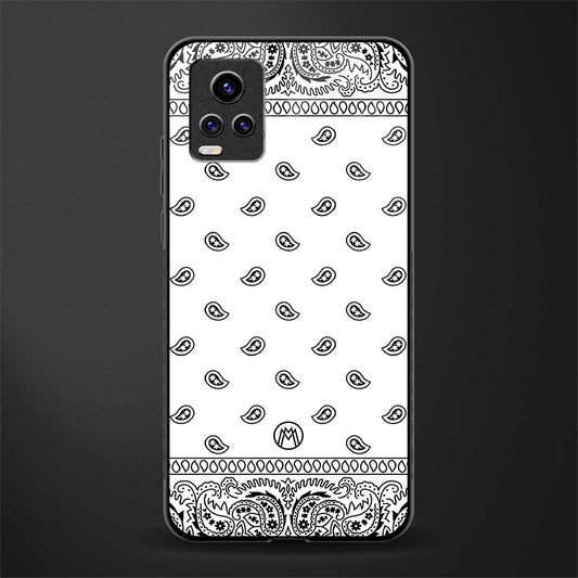 paisley white back phone cover | glass case for vivo y73