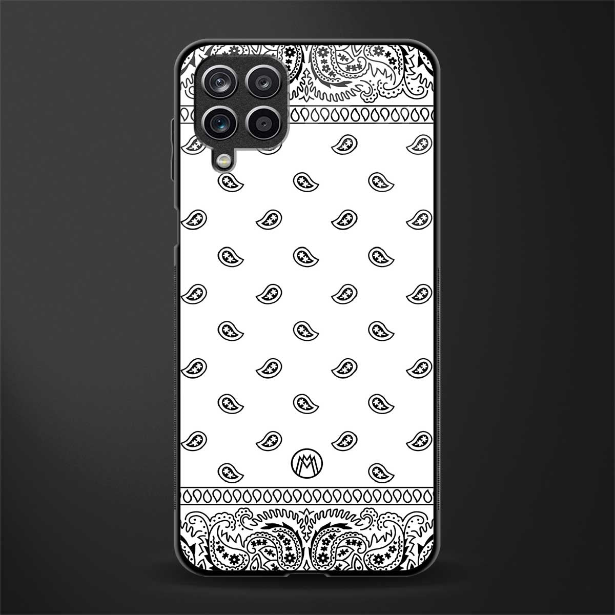 paisley white back phone cover | glass case for samsung galaxy a22 4g