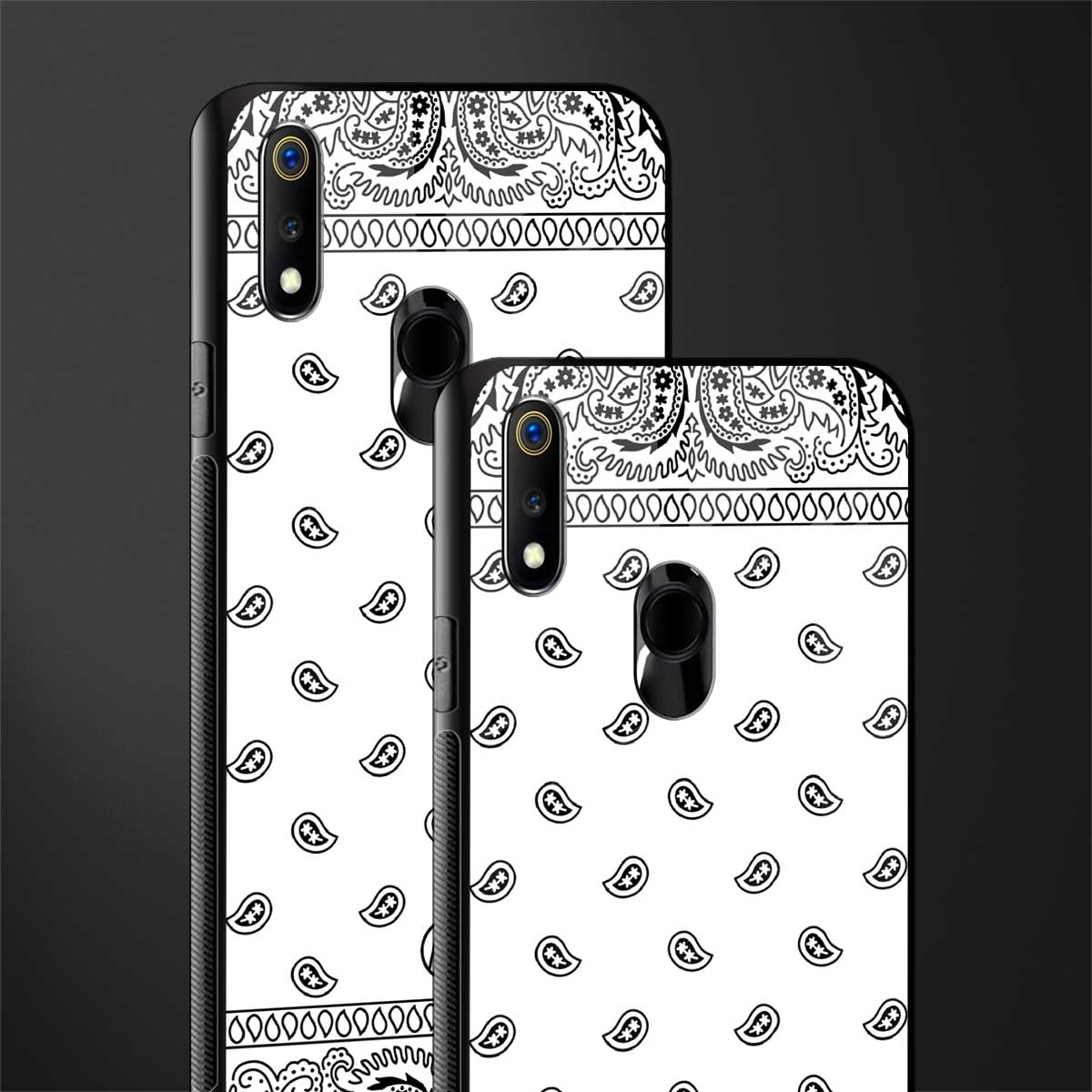 paisley white glass case for realme 3 pro image-2