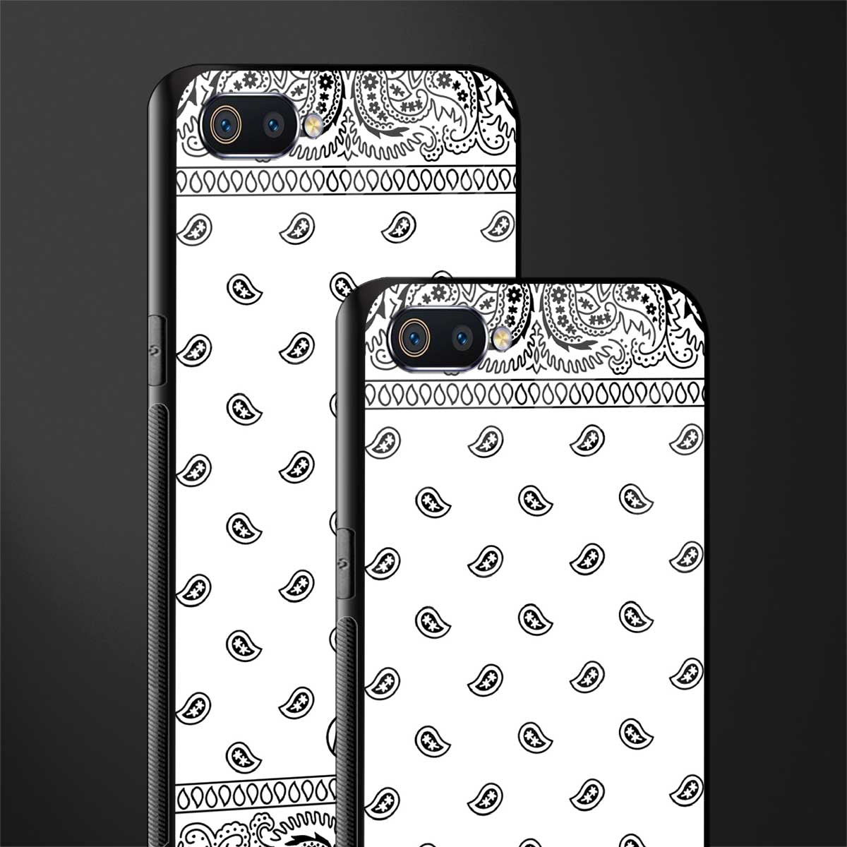 paisley white glass case for oppo a1k image-2