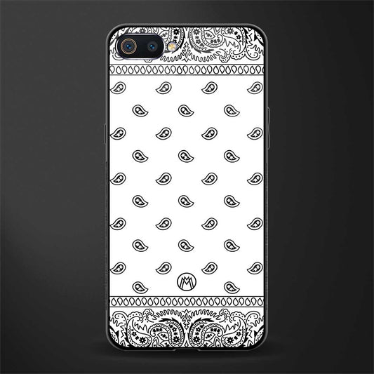 paisley white glass case for oppo a1k image