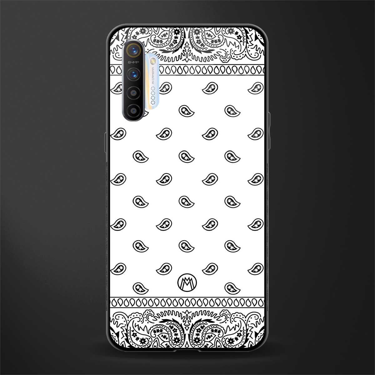 paisley white glass case for realme x2 image