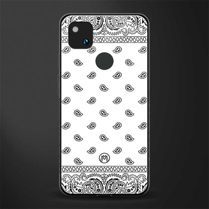 paisley white back phone cover | glass case for google pixel 4a 4g