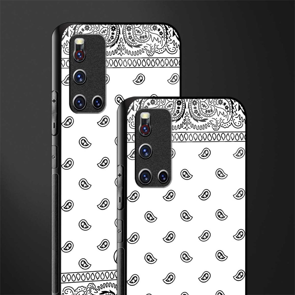 paisley white glass case for vivo v19 image-2