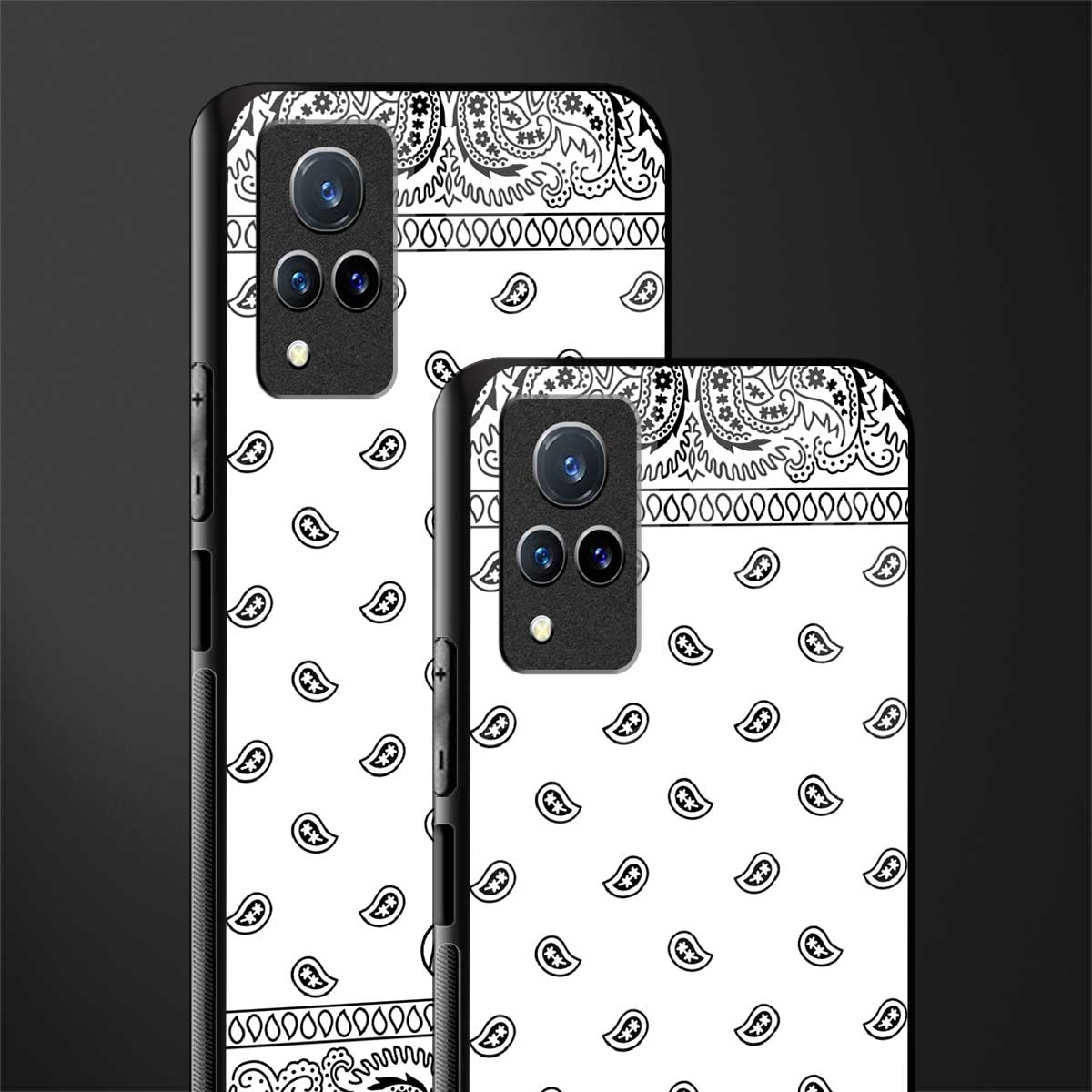 paisley white glass case for vivo v21 5g image-2