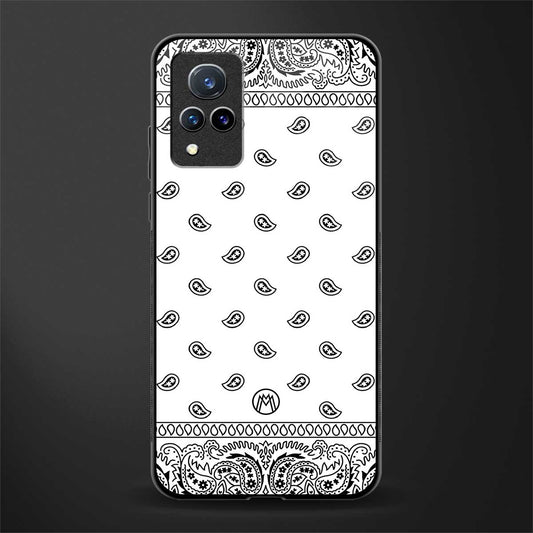 paisley white glass case for vivo v21 5g image