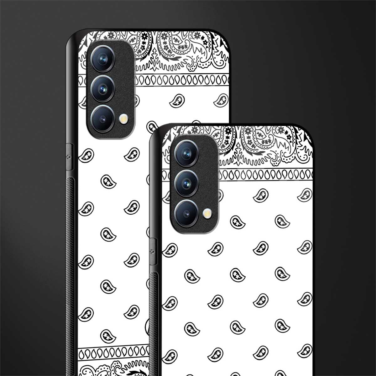 paisley white glass case for oppo f19 image-2