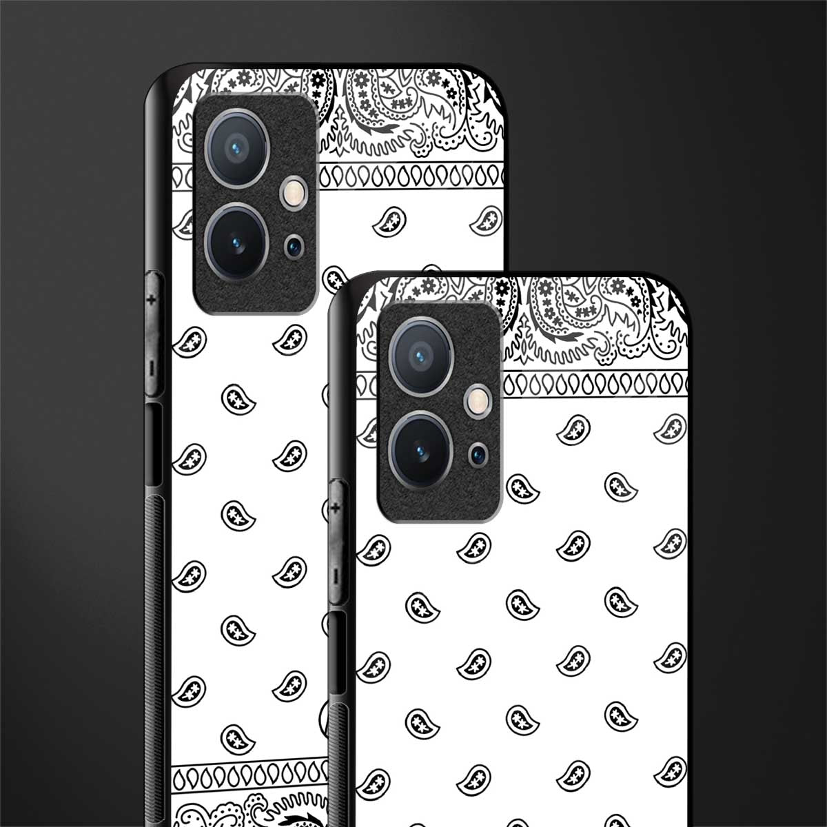 paisley white glass case for vivo y75 5g image-2