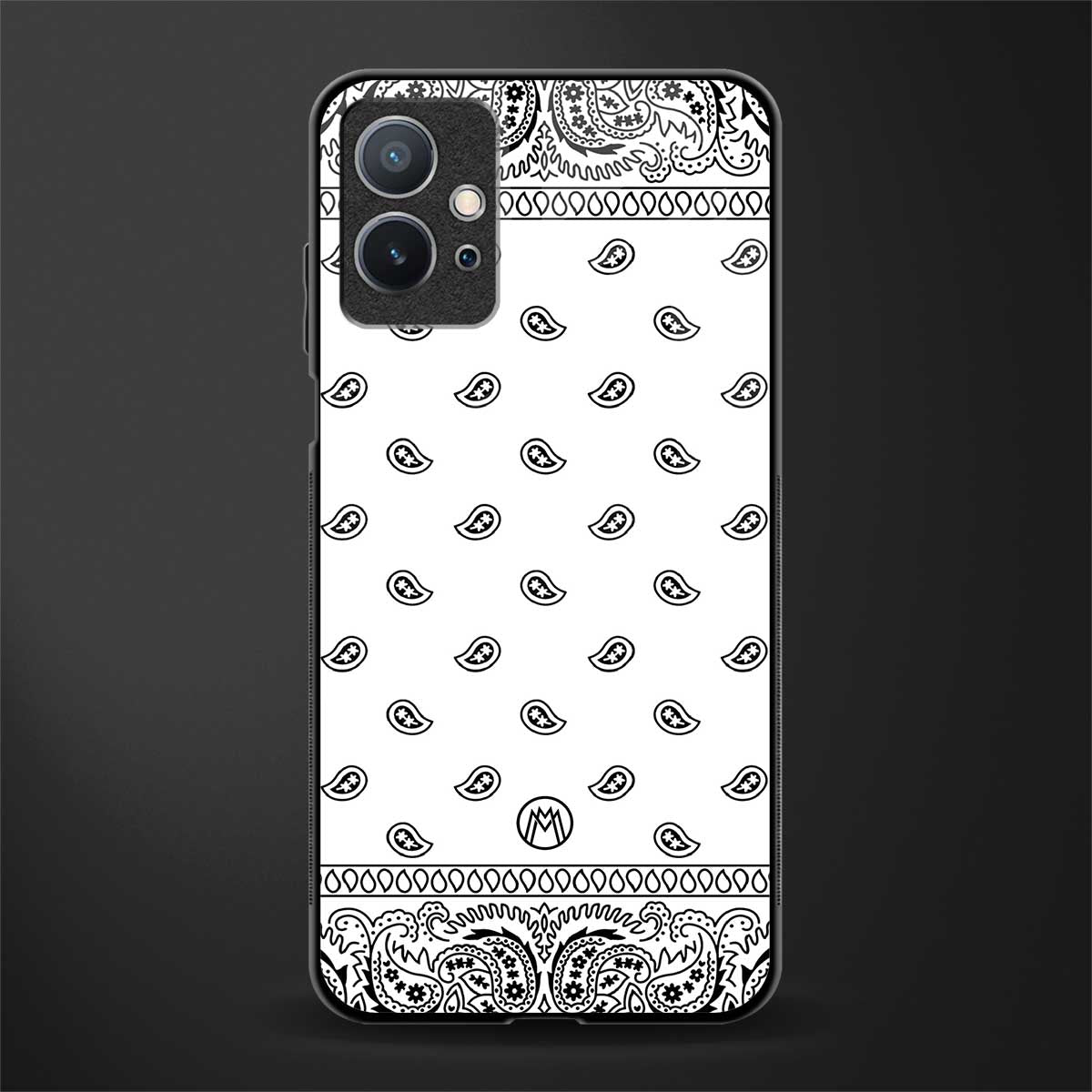 paisley white glass case for vivo t1 5g image