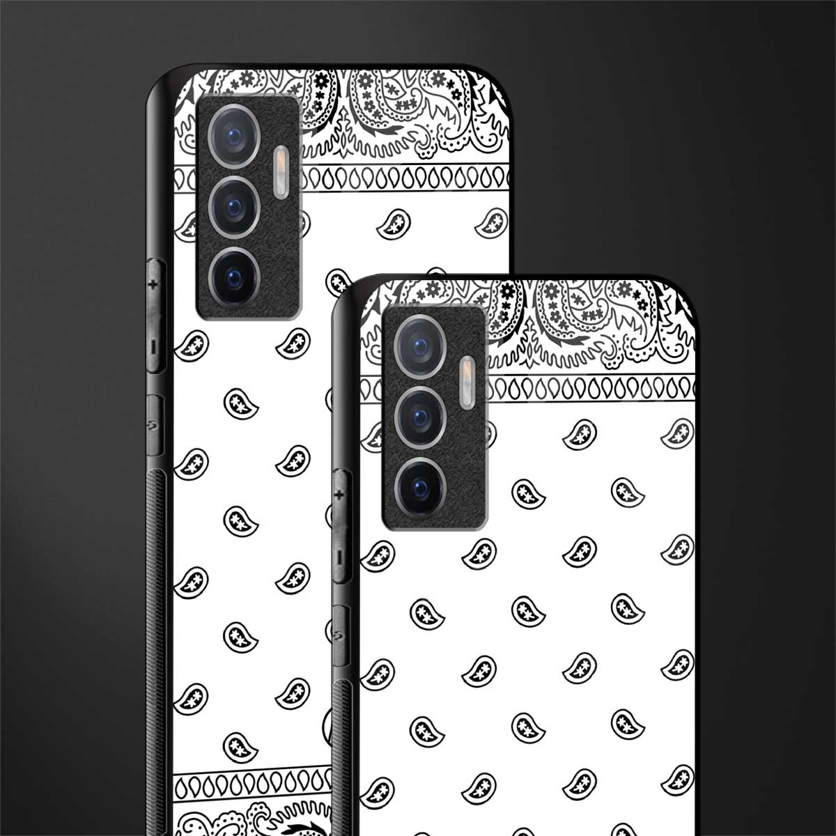 paisley white glass case for vivo v23e image-2