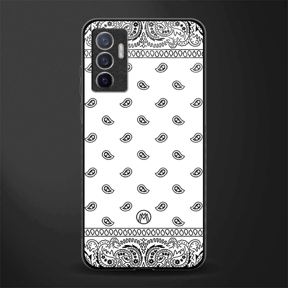 paisley white glass case for vivo v23e image